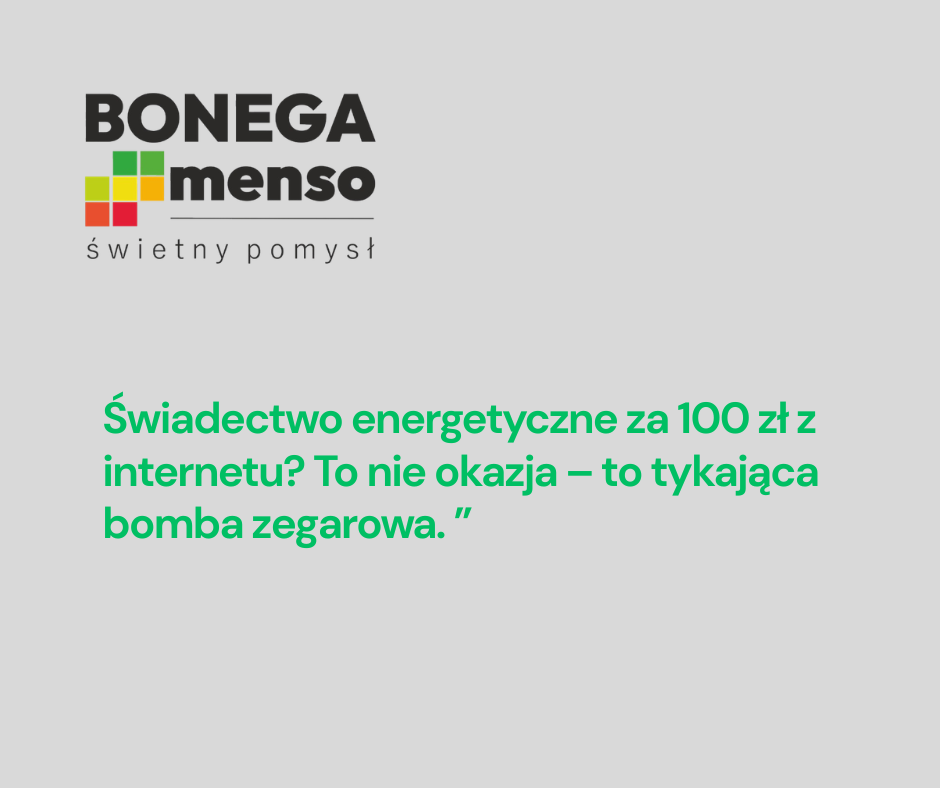 Świadectwo energetyczne za 100 zł